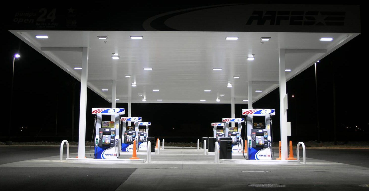 LED gas station canopy lights