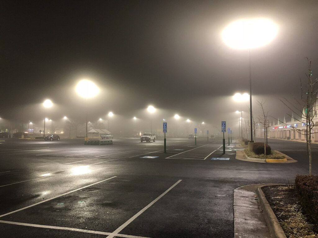 shopping center LED parking lot lighting