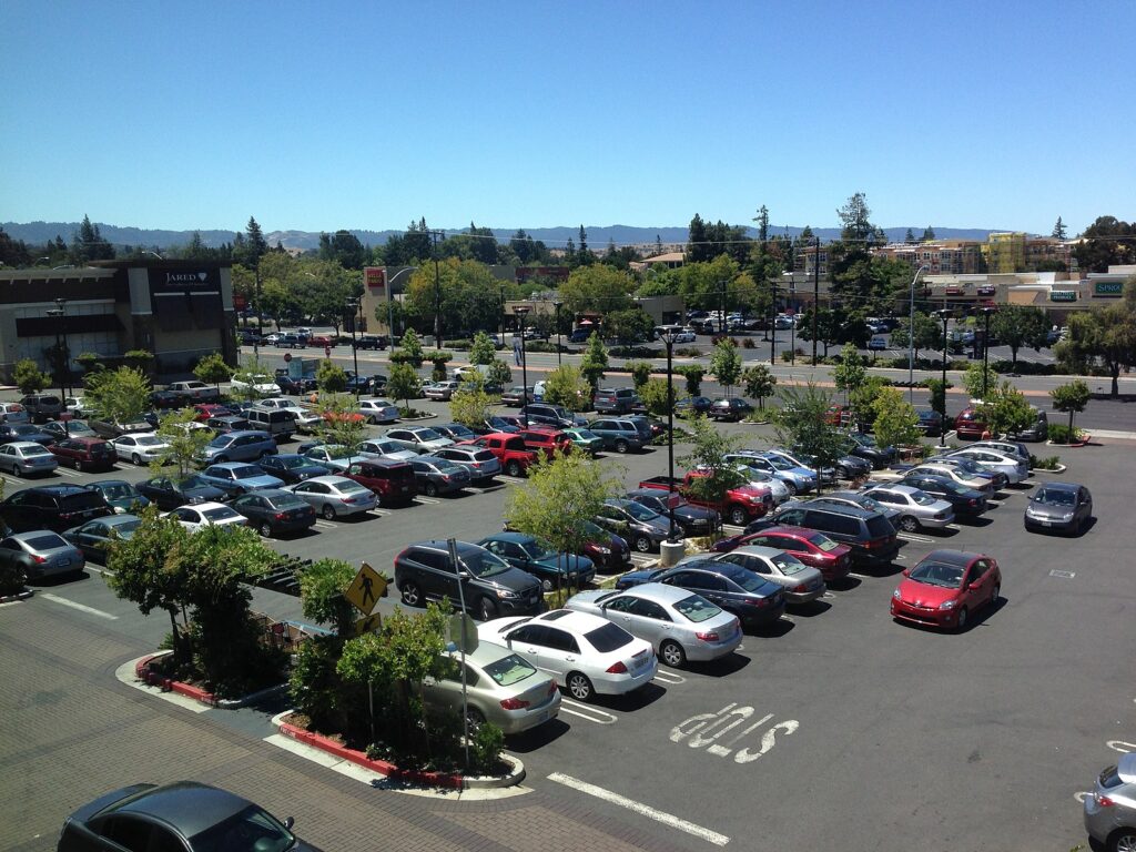 shopping center parking lot